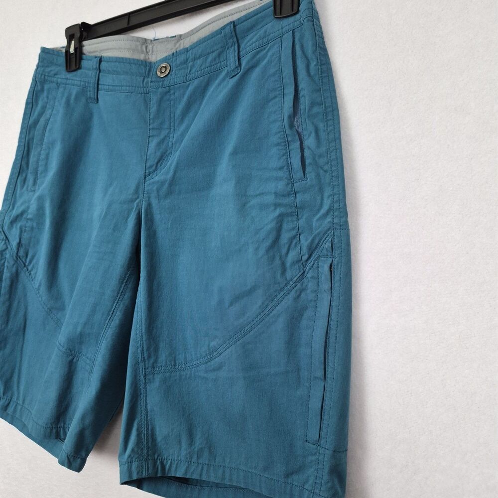 KUHL Spire Women's Hiking Short Size 10 Teal Blue Outdoors Crunchy Granola Walk - Picture 3 of 11